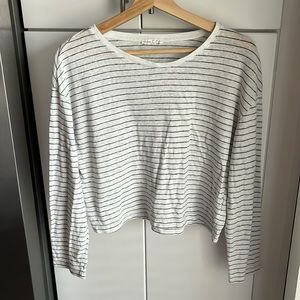 COPY - Oysho Cotton Long Sleeve Striped Tee